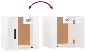 Móveis de TV para parede 2 pcs 40x34,5x40 cm branco brilhante