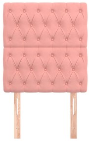 Cabeceira de cama 2 pcs veludo 80x7x78/88 cm rosa