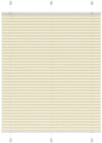 Creme Plissada Cega 105x100 cm Largura Tecido 104,4cm Poliéster