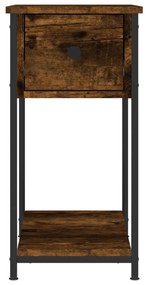 Mesa de cabeceira 30x60x60 cm derivados madeira carvalho fumado