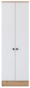 Roupeiro P6 – Nogueira e Branco – 59,8x182,8x37,5 cm