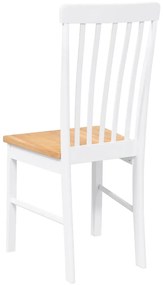 Cadeiras de jantar 2 pcs madeira de seringueira maciça branco