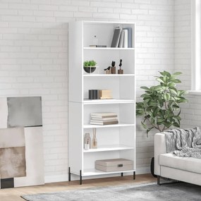 3189583 vidaXL Armário alto 69,5x32,5x180cm derivados madeira branco brilhante