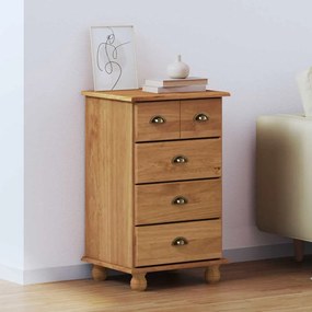 vidaXL Cômoda com gaveta ASKIM Castanho 45,8 x 40 x 79 cm