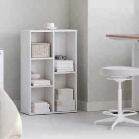 Estante para livros, com 5 compartimentos 24 x 50 x 80 cm branco