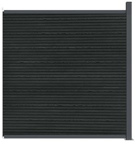 Painel de vedação WPC 173x186 cm cinza