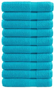 Toalhas premium SOLUND 10 pcs 100x200 cm 600 gsm turquesa