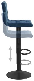 Bancos de bar 2 pcs veludo azul