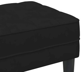 Banco Preto 113x57x39 cm Veludo