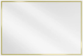 Mexen Loft espelho de casa de banho retangular 90 x 60 cm, moldura dourada - 9852-090-060-000-50