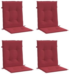 Almofadões lombares cadeiras jardim 4pcs oxford vermelho tinto
