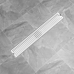 VidaXL Dreno de chuveiro com ventilação 73x14 cm aço inoxidável