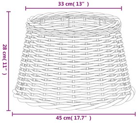 Abajur Ø45x28 cm vime castanho