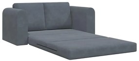 Sofá Cama de Chão 2 em 1 Cinza Escuro 148x71x83 cm Veludo