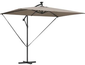 Guarda-sol de Bananeira Cantilever Cinzento-acastanhado