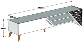 Unidade TV Beril – Branco – 180x37x40 cm