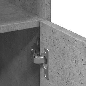Armário de casa de banho 30x30x179 cm contrap. cinzento cimento