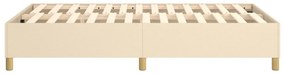 Estrutura de cama sem colchão 120x200 cm tecido cor creme