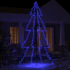 vidaXL Árvore de Natal em cone 360 LEDs 143x250 cm interior e exterior