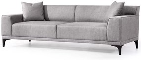 Sofá de 3 Lugares Petra – Cinzento Claro – 215x87x86 cm