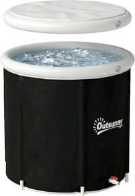 Outsunny Banheira de Gelo 280 L Insuflável Portátil para Recuperação de Atletas com Tampa e Bomba Ø78x71 cm | Aosom Portugal