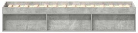Estrutura de cama 90x190 cm cinza cimento