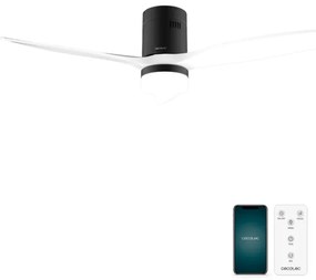 Ventoinha de teto EnergySilence Aero 5600 Aqua Black&White Connected de 40 W e 52’’ com controlo remoto, controlo por Wi-Fi