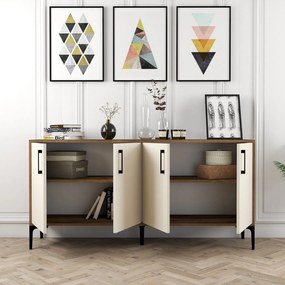 Console Kiev – Walnut/Cream – 160 cm
