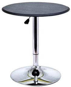 HOMCOM Mesa de Bar com Altura Ajustável Giratória 360° com Base Redonda Mesa Alta Moderna para Cozinha Ø63x67-93 cm Preto