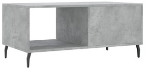 Mesa de centro 90x50x40 madeira processada cinza cimento