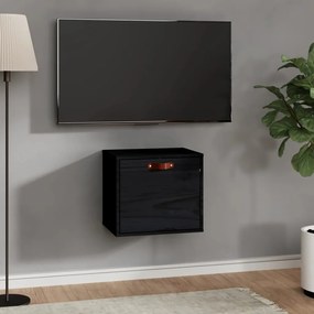 vidaXL Armários de parede 40x30x35 cm pinho maciço preto
