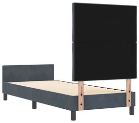 Cama vidaXL Cinza Escuro 80x200 cm Veludo