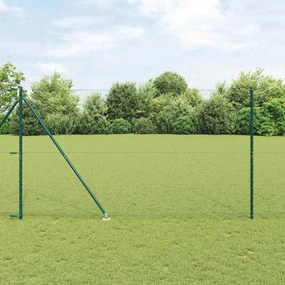 Cerca Hexagonal vidaXL Verde 1,5x50 m Aço