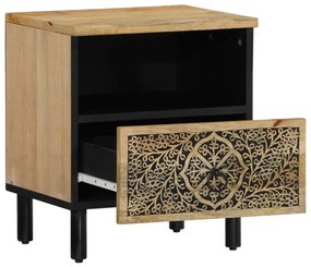 Mesa de cabeceira 40x33x46 cm madeira de mangueira maciça