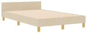 Cama vidaXL Creme 120x200 cm em Tecido