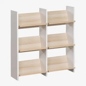 Estante Duplo 85x90 Cm Em Madeira Broby Branco - Sklum