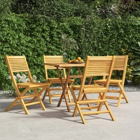 Cadeiras de jardim dobráveis 4 pcs 47x62x90 cm teca maciça