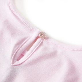 Vestido de criança com folhos rosa-claro 116