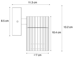 Candeeiro de parede exterior design preto IP44 - Boris Design