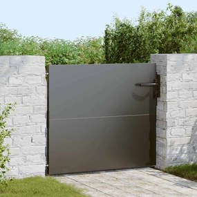 Portão de Jardim Preto 105 x 100 cm Aço com Revestimento em Pó