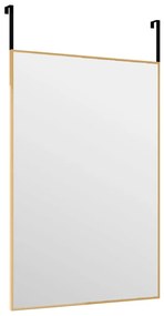 Espelho para porta 40x60 cm vidro e alumínio dourado
