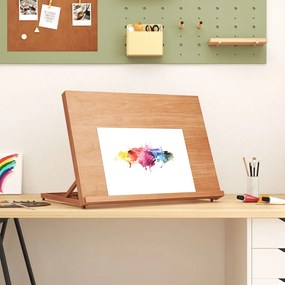 vidaXL Cavalete de mesa 65x48x7 cm madeira de faia maciça