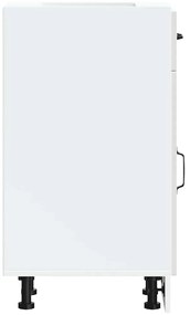 Armário de cozinha baixo Kalmar branco alto brilho
