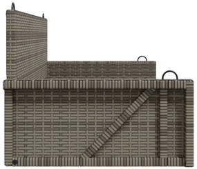Banco baloiço 119x56x48 cm vime PE cinzento