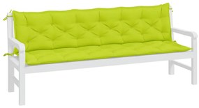 Almofadões banco jardim 2 pcs tecido oxford verde brilhante