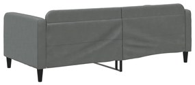 Sofá-cama 90x190 cm tecido cinzento-escuro