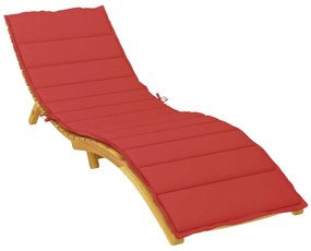 Almofadão p/ espreguiçadeira 200x50x3 cm tecido oxford vermelho