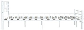 Estrutura de cama 120x200 cm metal branco
