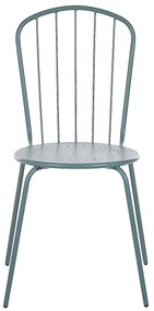 Conjunto de 4 cadeiras de jardim em metal azul claro CALVI Beliani