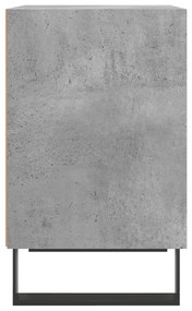 Mesas cabeceira 2pcs 40x30x50cm derivados madeira cinza-cimento